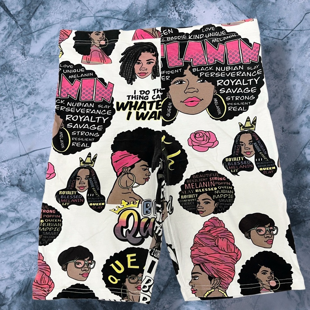 Graphic Empowerment Biker Shorts